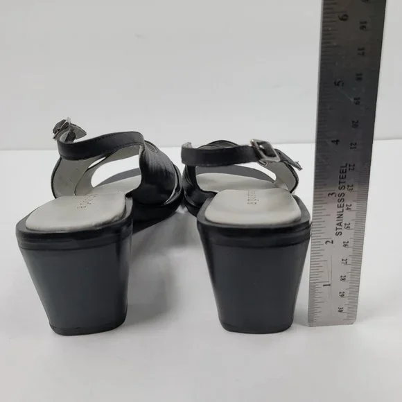 Apostrophe Caray Women's Block Heel Black Leather Shoes US Size 8.5M - Picture 8 of 9